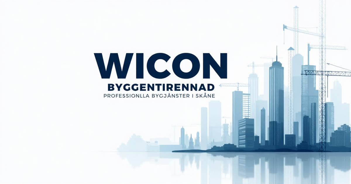 WICON Byggentreprenad - Professionella Byggtjänster i Skåne